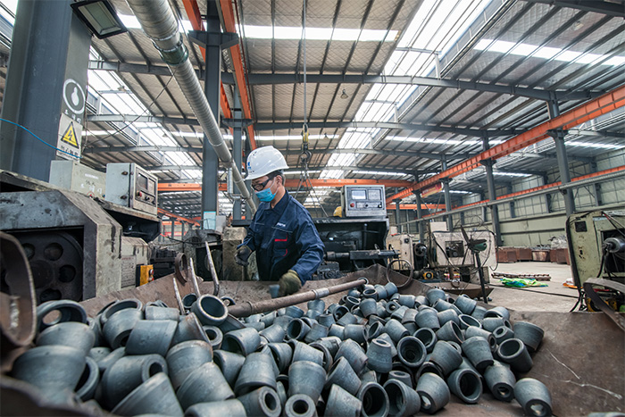 宜都网架配件-锥头加工车间